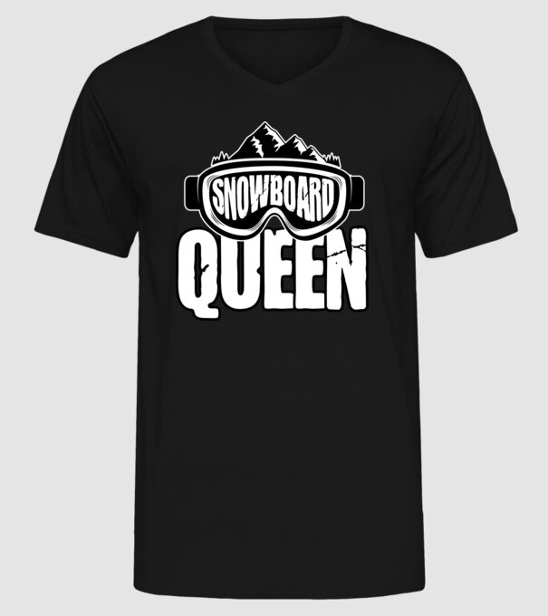 snowboard queen 01 model negru pe tricou