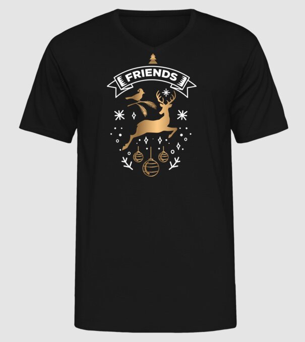 Best Friends Christmas 2 model negru pe tricou