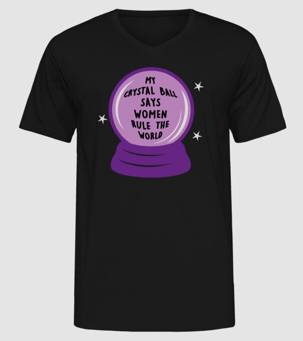 Women rule the world model negru pe tricou