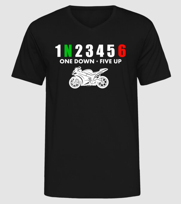 1N23456 model negru pe tricou