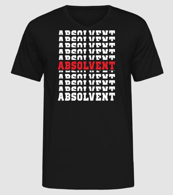 absolvent 2022 model negru pe tricou