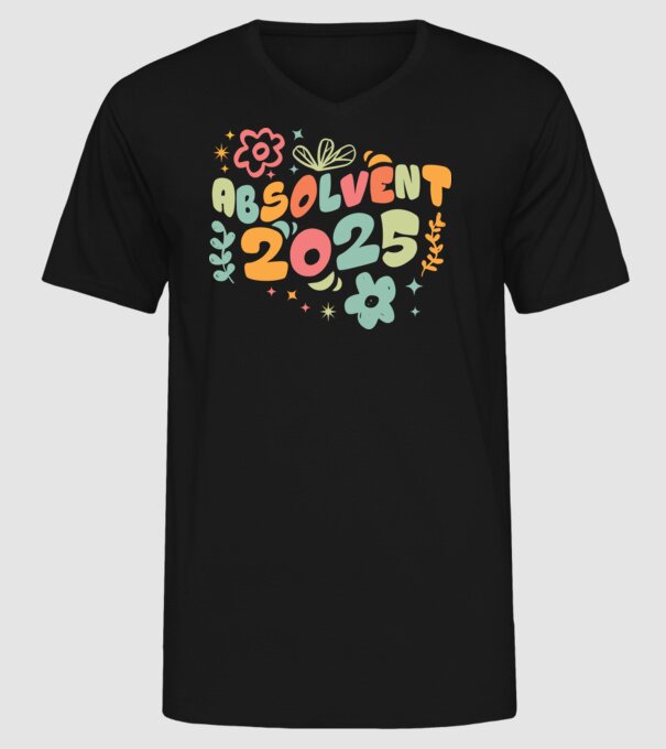 Absolventa 2025 model negru pe tricou