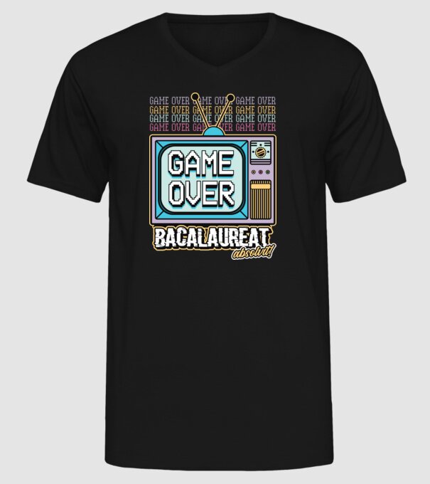 Absolvire retro bacalaureat model negru pe tricou