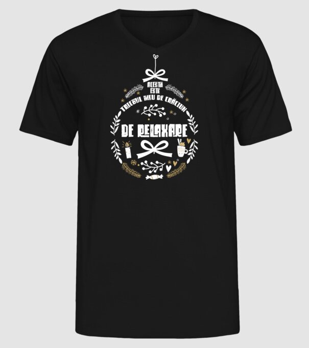 acesta este tricoul meu de Crăciun_ de relaxare model negru pe tricou