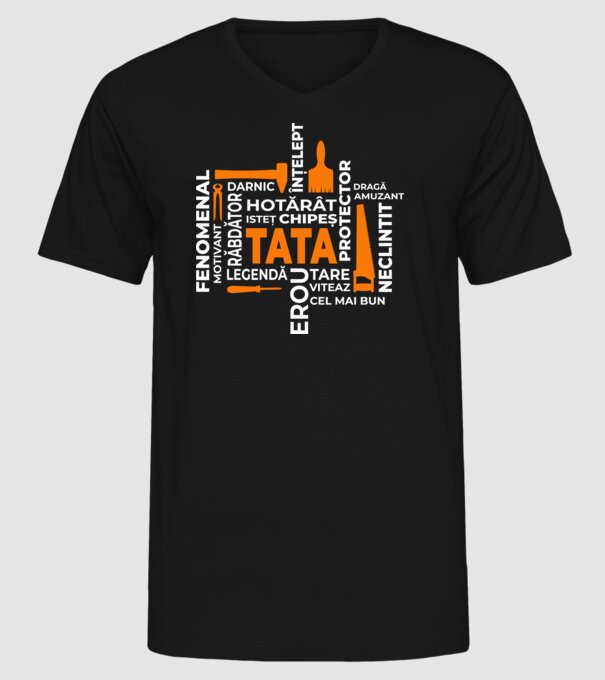 Acronimele tatălui model negru pe tricou