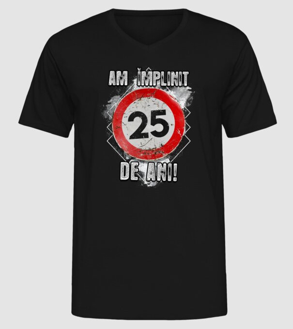 Am împlinit 27 de ani! model negru pe tricou