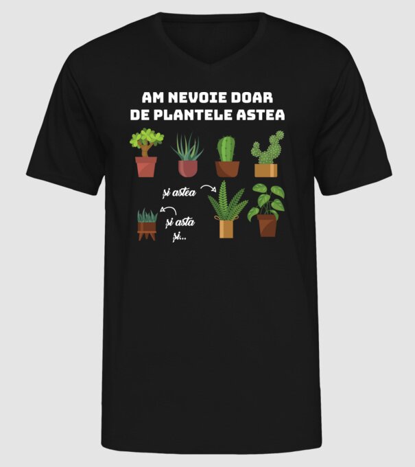am nevoie doar de plantele astea model negru pe tricou