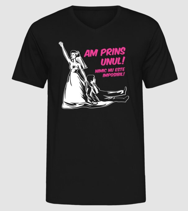 Am prins unul Nimic nu este imposibil model negru pe tricou