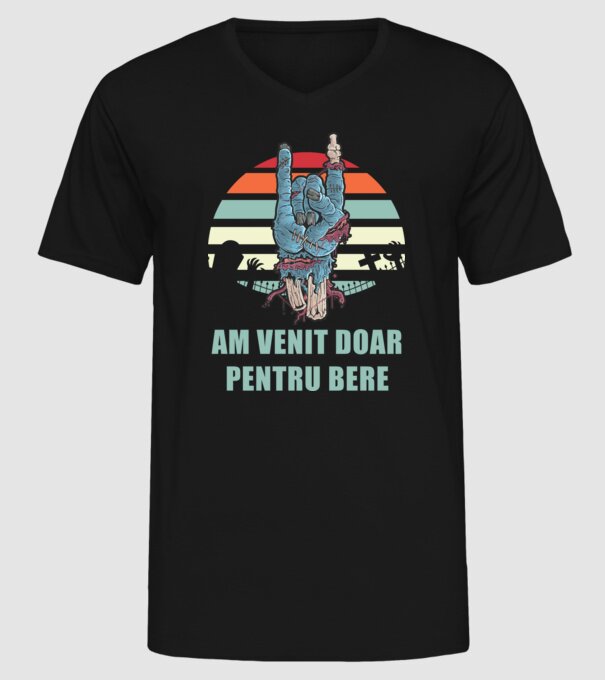 Am venit doar pentru bere model negru pe tricou