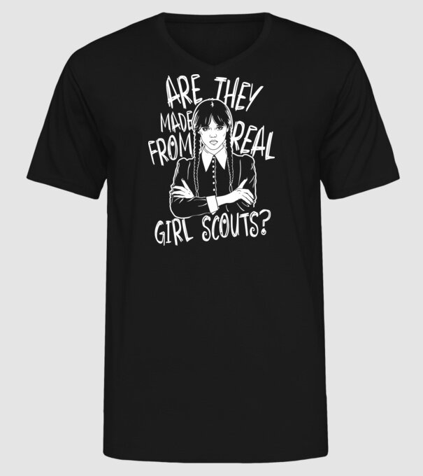 Are the made from real girl scouts model negru pe tricou