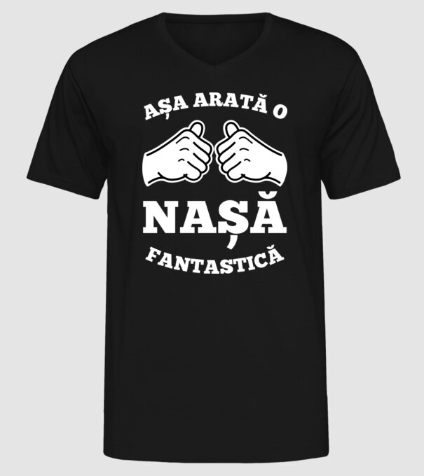 Așa arată o nașă fantastică model negru pe tricou