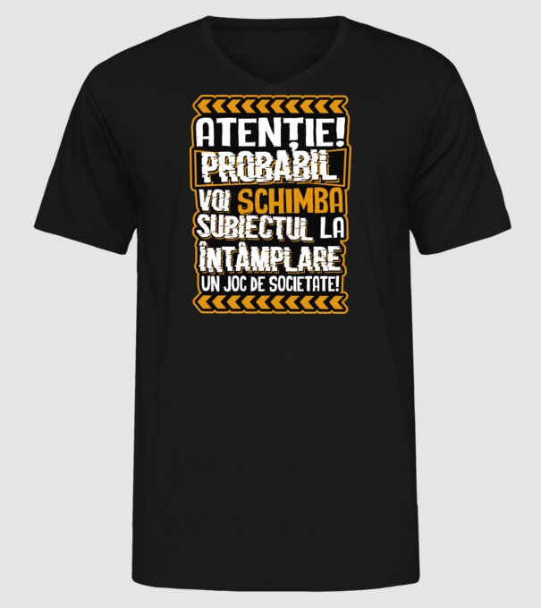 Atenție, probabil voi schimba subiectul la întâmplare pe șah model negru pe tricou