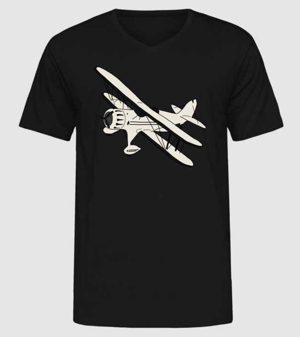 Avioane model negru pe tricou