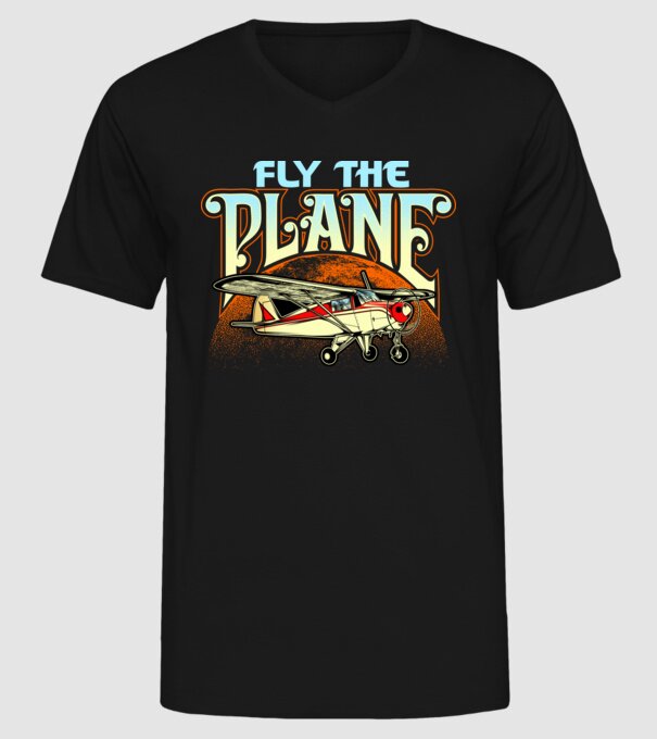 Avioane model negru pe tricou