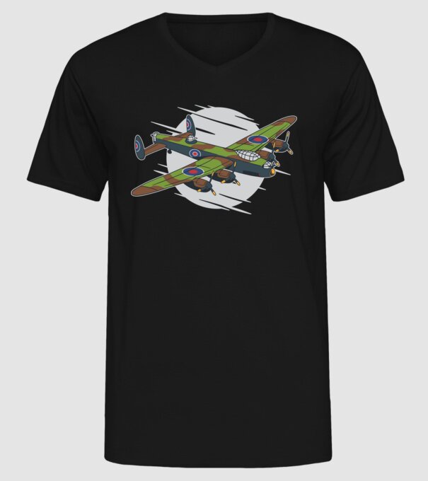 Avioane model negru pe tricou
