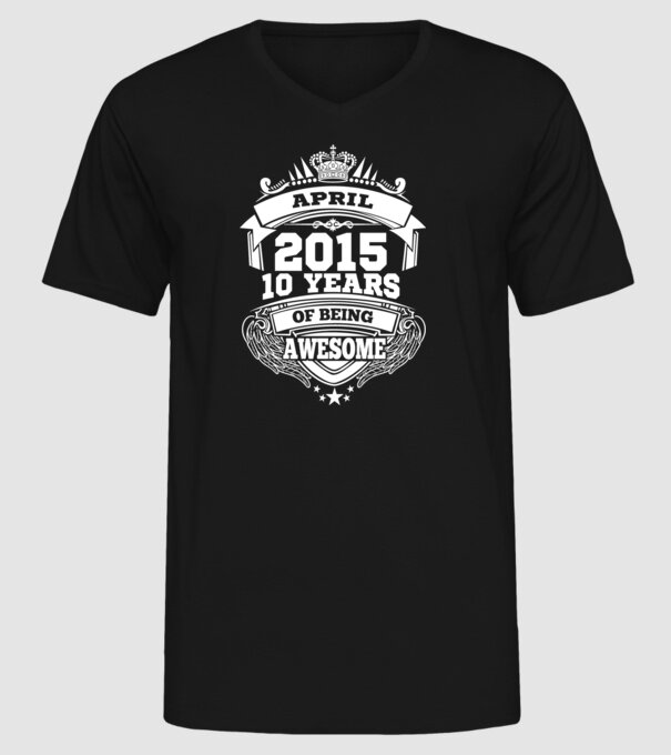 Awesome being of april 2015 model negru pe tricou