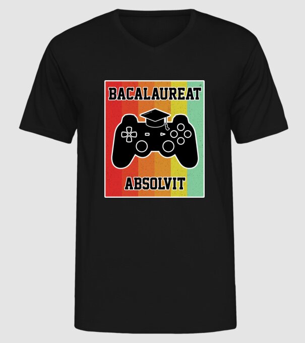 bacalaureat absolvit model negru pe tricou