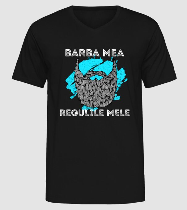 barba mea - regulile mele model negru pe tricou