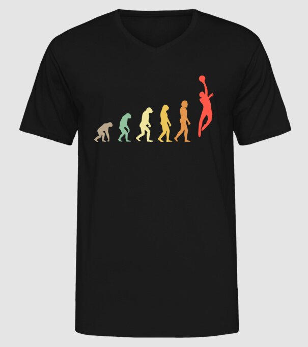 Basketball evolution model negru pe tricou