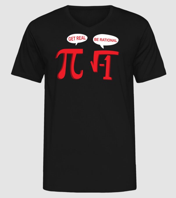 Be rational PI model negru pe tricou