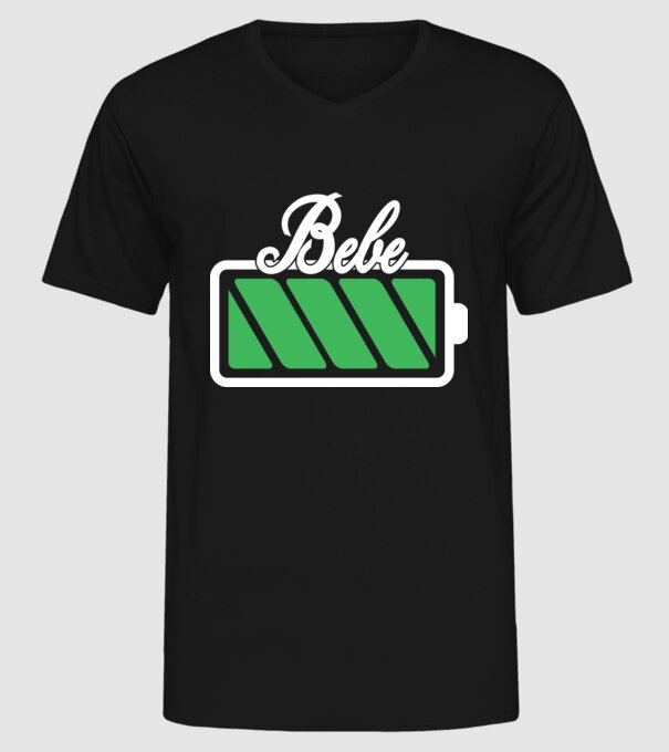 Bebe încărcat model negru pe tricou