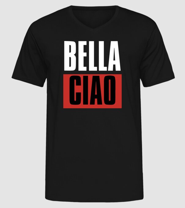 bella ciao model negru pe tricou