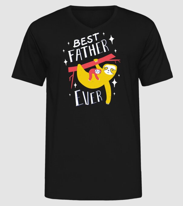 Best father model negru pe tricou