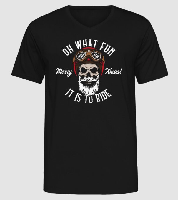 Biker Skull model negru pe tricou