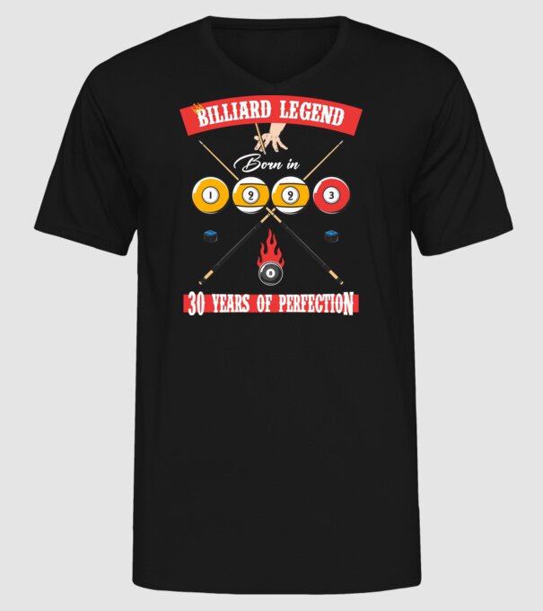 Billiard legend born in 1993 model negru pe tricou