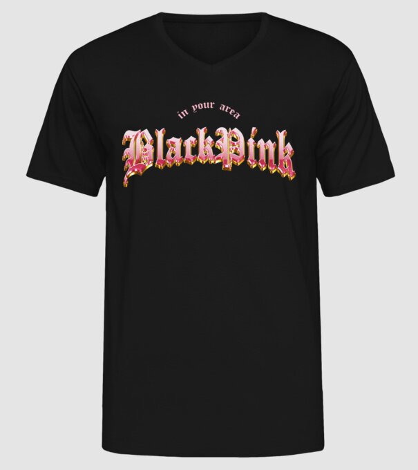 BLACPINK in your area model negru pe tricou