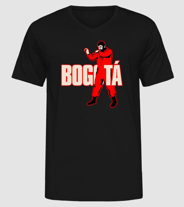 bogota la casa de papel model negru pe tricou