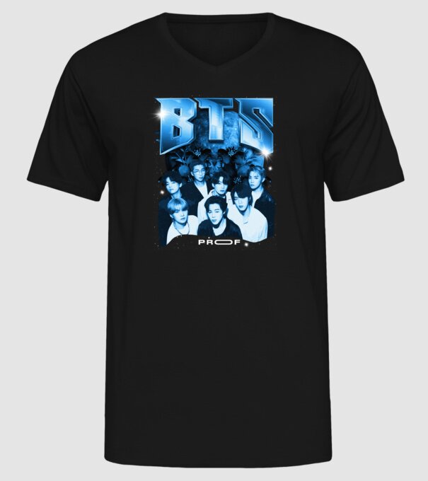 BTS model negru pe tricou