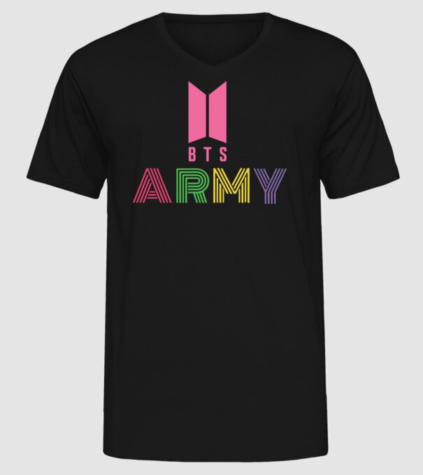 BTS ARMY model negru pe tricou