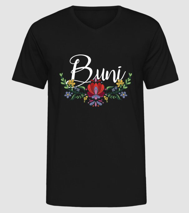 Buni model negru pe tricou