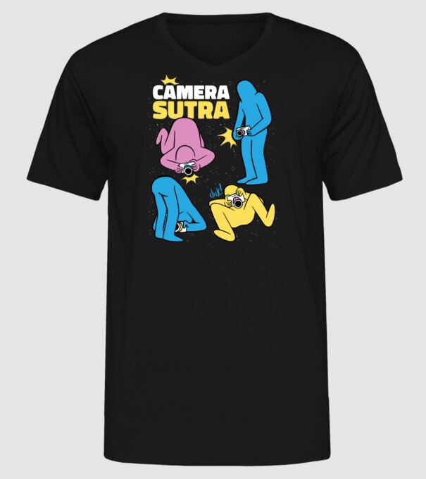 Camera sutra 2 model negru pe tricou