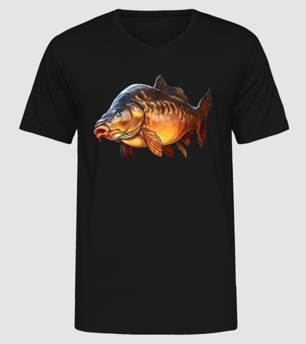 Carp model negru pe tricou