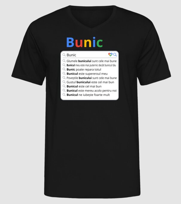 căutare Google Bunic model negru pe tricou