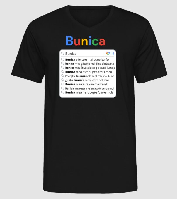 căutare Google Bunica model negru pe tricou