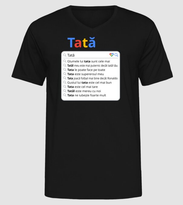căutare Google Tată model negru pe tricou