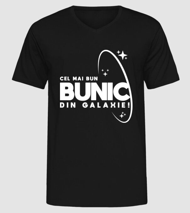 Cel mai bun bunic din Galaxie! model negru pe tricou