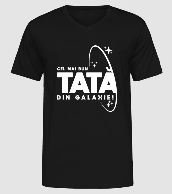 Cel mai bun tată din Galaxie! model negru pe tricou