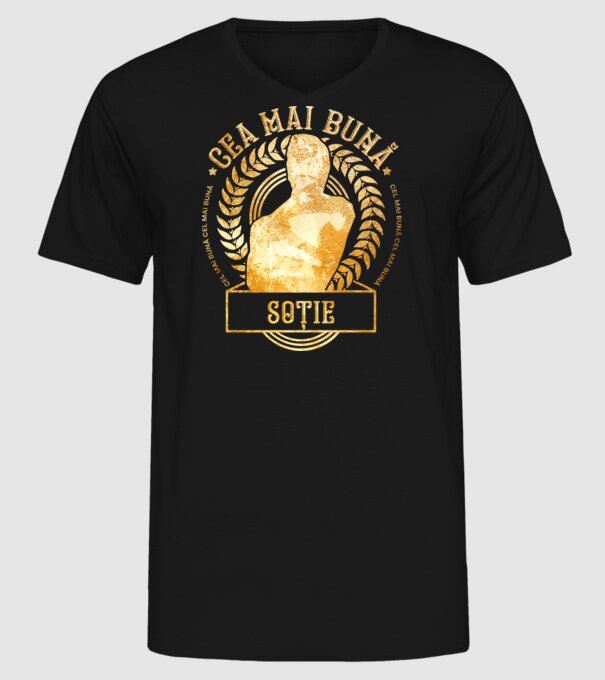 Cea mai bună soție model negru pe tricou