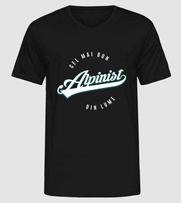 Cel mai bun alpinist din lume model negru pe tricou
