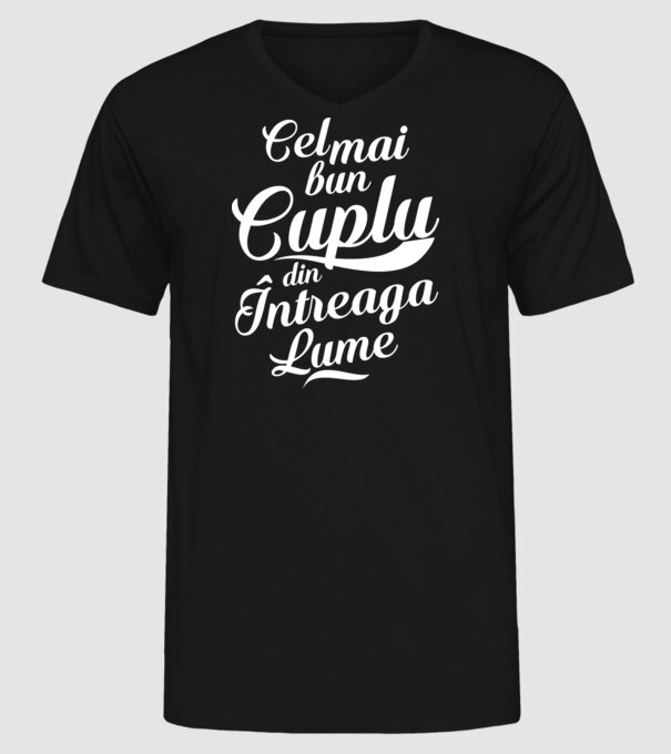 Cel mai bun cuplu din întreaga lume model negru pe tricou