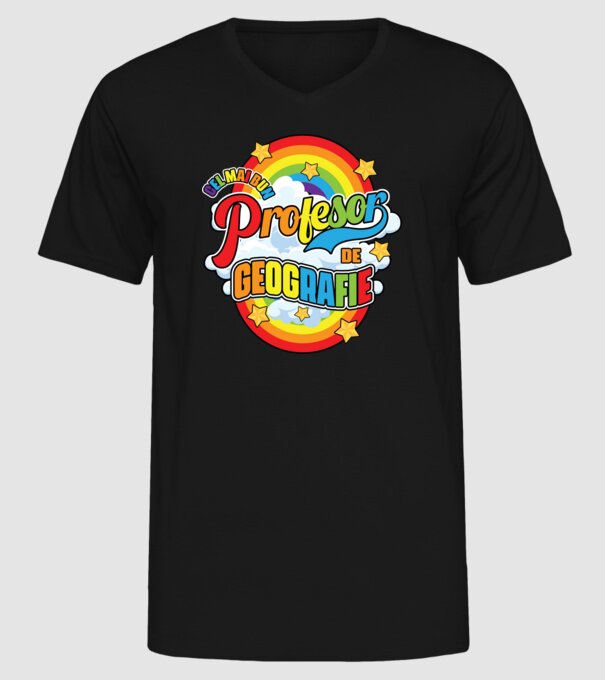 Cel mai bun de geografie model negru pe tricou