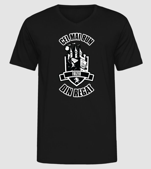 Cel mai bun frizer din regat model negru pe tricou