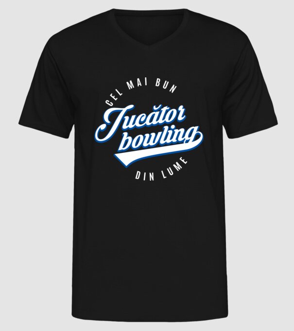 cel mai bun jucător bowling din lume model negru pe tricou
