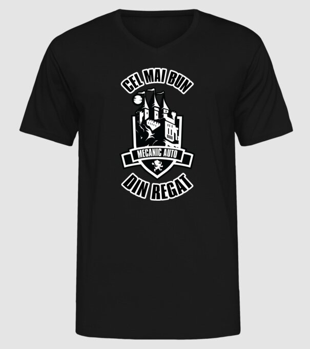 Cel mai bun mecanic auto din regat model negru pe tricou