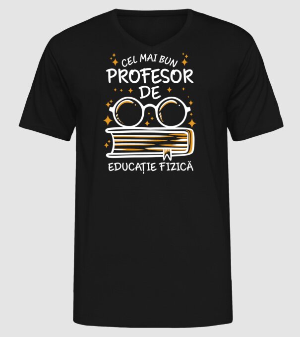 Cel mai bun profesor educație fizică D2782032 model negru pe tricou