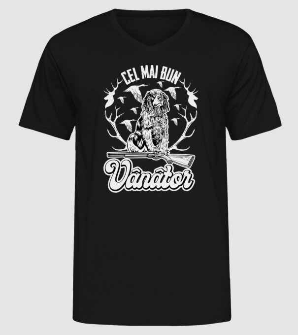 Cel mai bun vânător model negru pe tricou